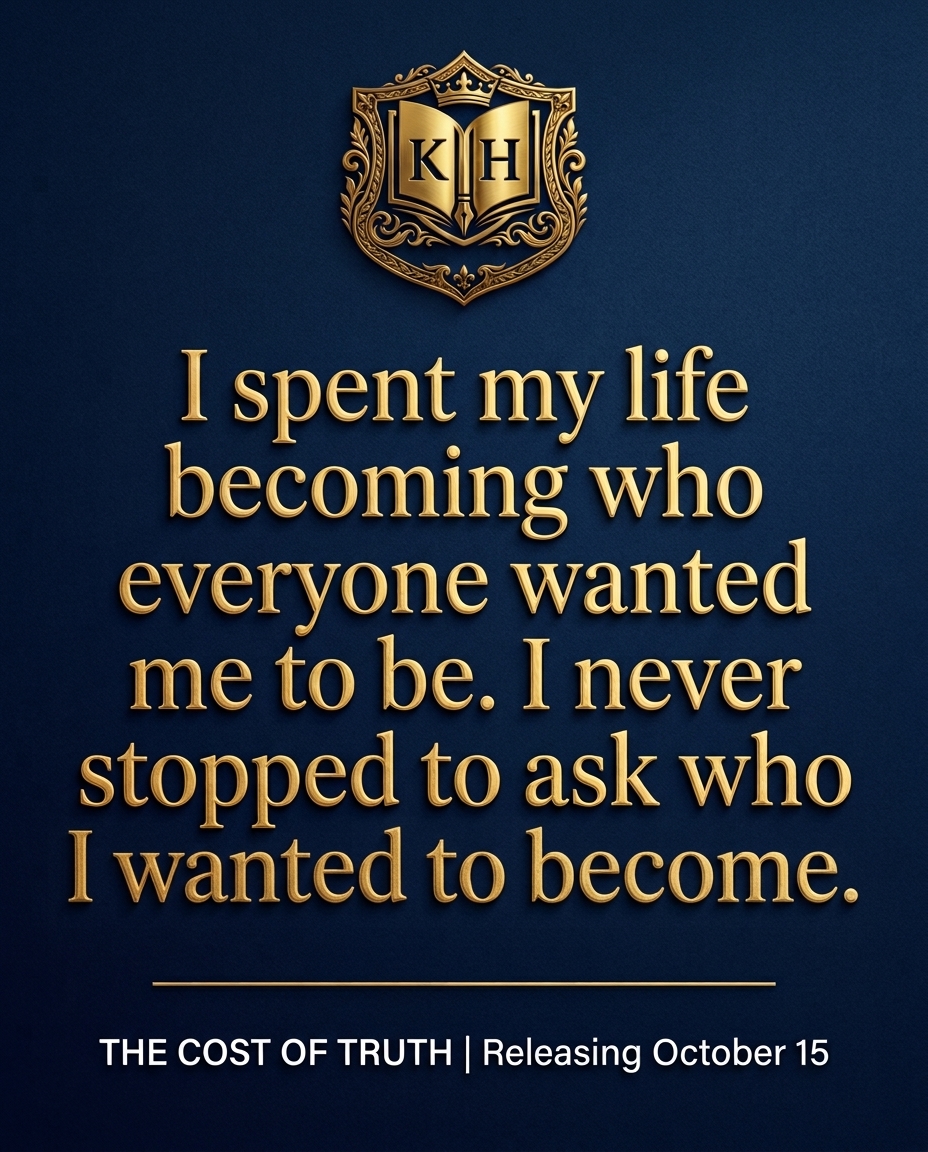 I spent my whole life becoming who everyone wanted me to be. I never stopped to ask who I wanted to become. The Cost of Truth, releasing October 15